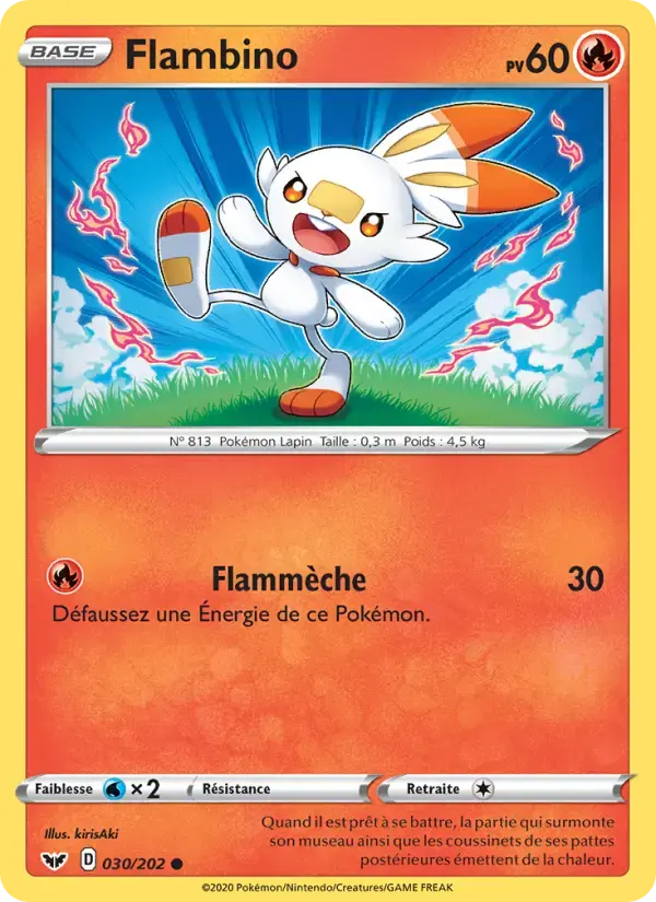Carte Pokémon Flambino #30 — Épée et Bouclier