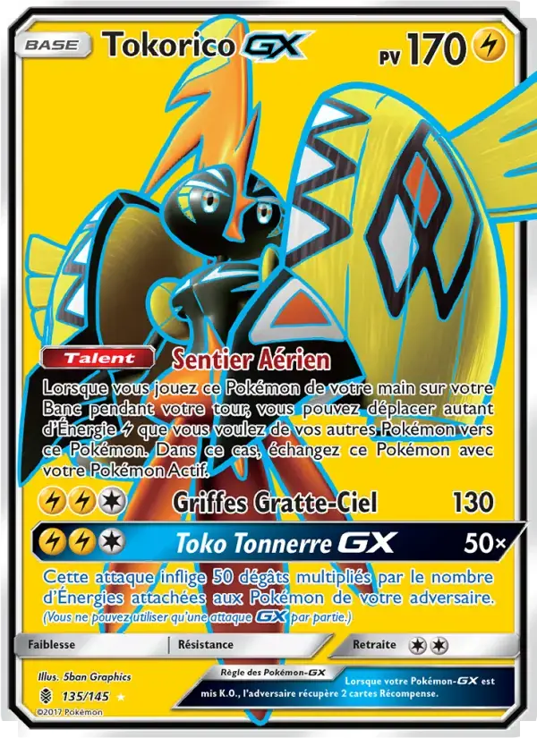 Carte Pokémon Tokorico GX #135 — Gardiens Ascendants