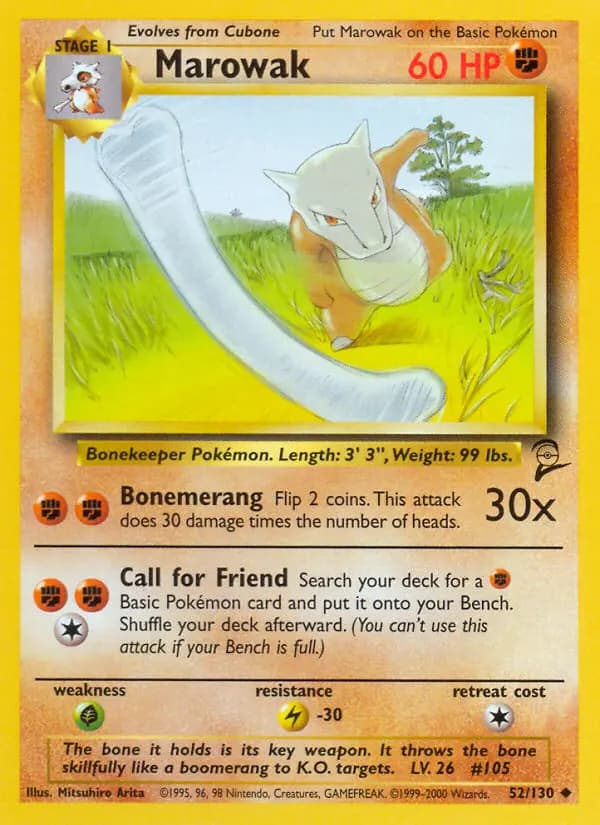 Marowak #52 — Base Set 2