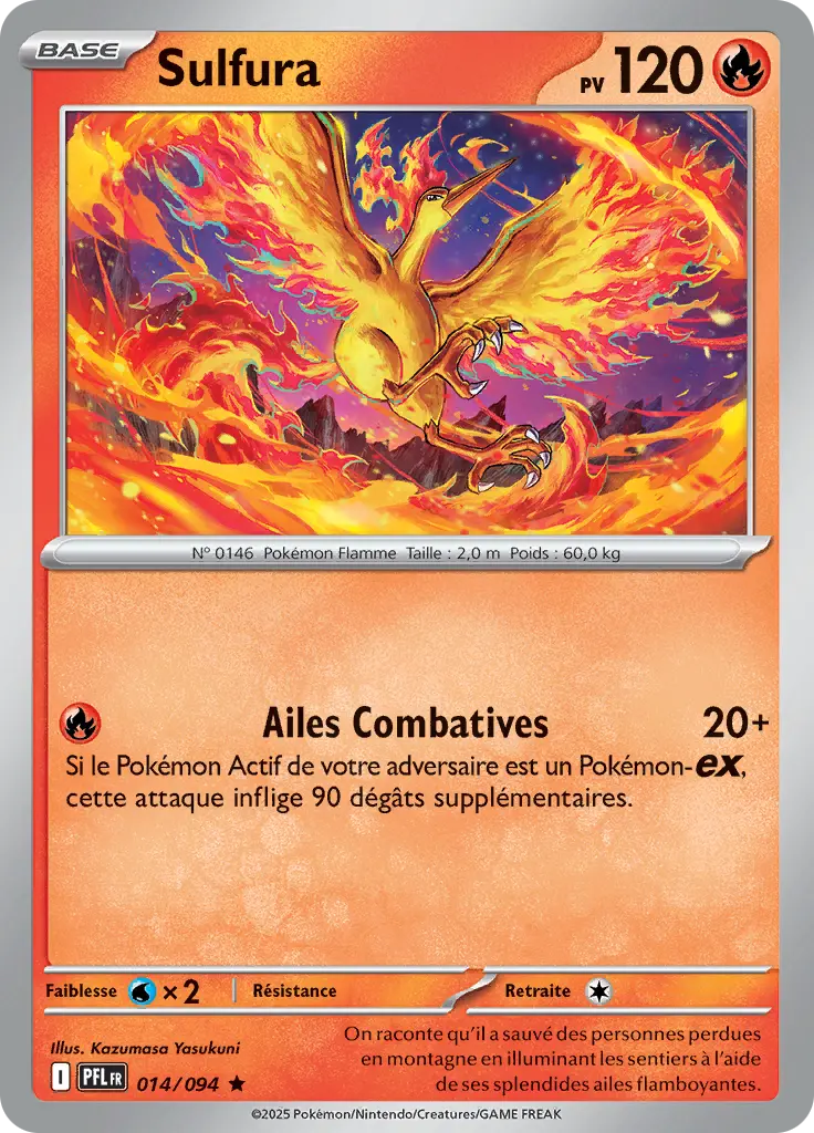 Carte Pokémon Sulfura #014 Non Holo — Flammes Fantasmagoriques