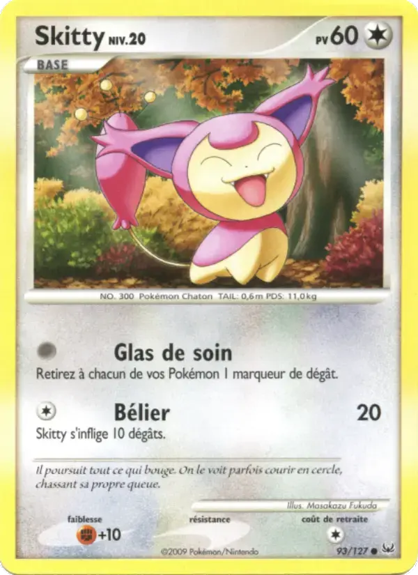 Carte Pokémon Skitty #93 — Platine