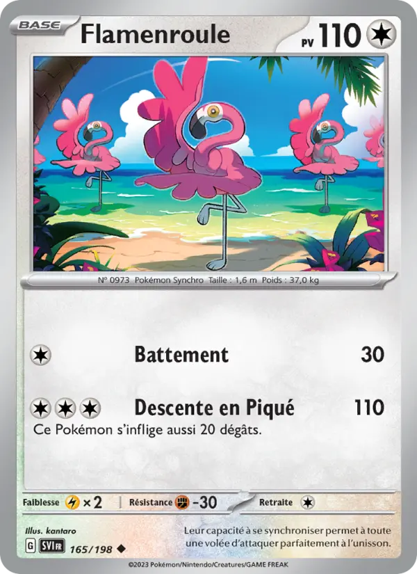Carte Pokémon Flamenroule #165 — Écarlate et Violet