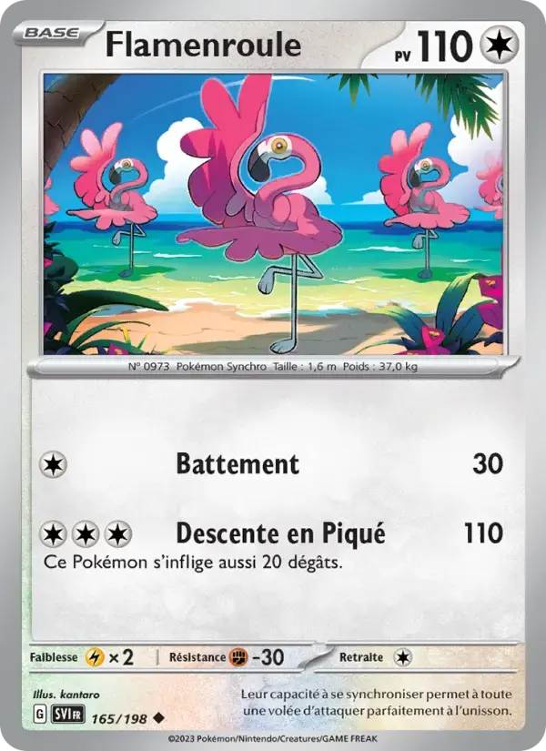 Carte Pokémon Flamenroule #165 — Écarlate et Violet