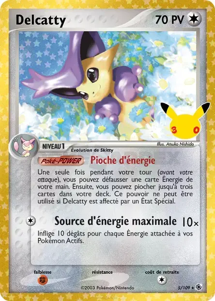 Carte Pokémon Delcatty #5/109 — 30ᵉ Anniversaire