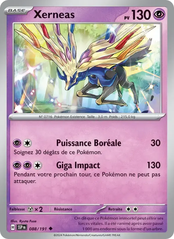 Carte Pokémon Xerneas #088 — Étincelles Déferlantes