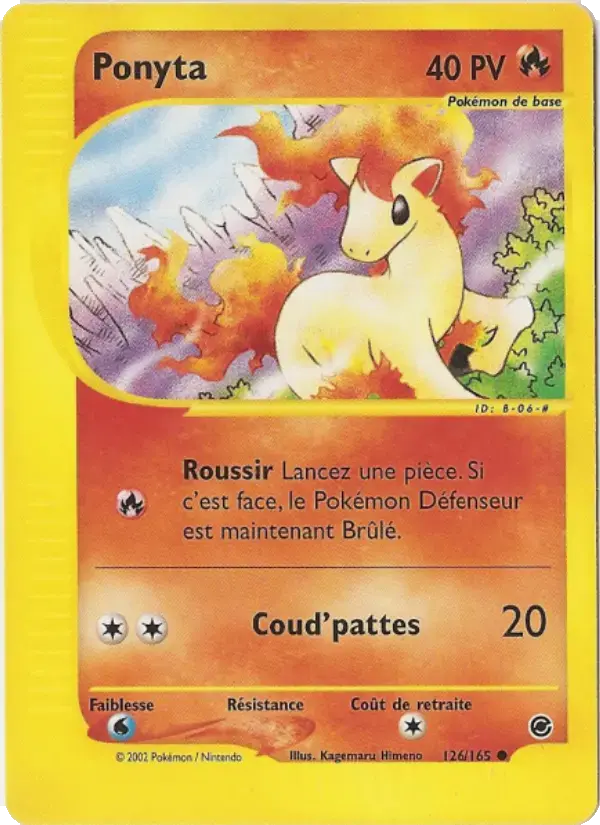 Carte Pokémon Ponyta #126 — Expédition