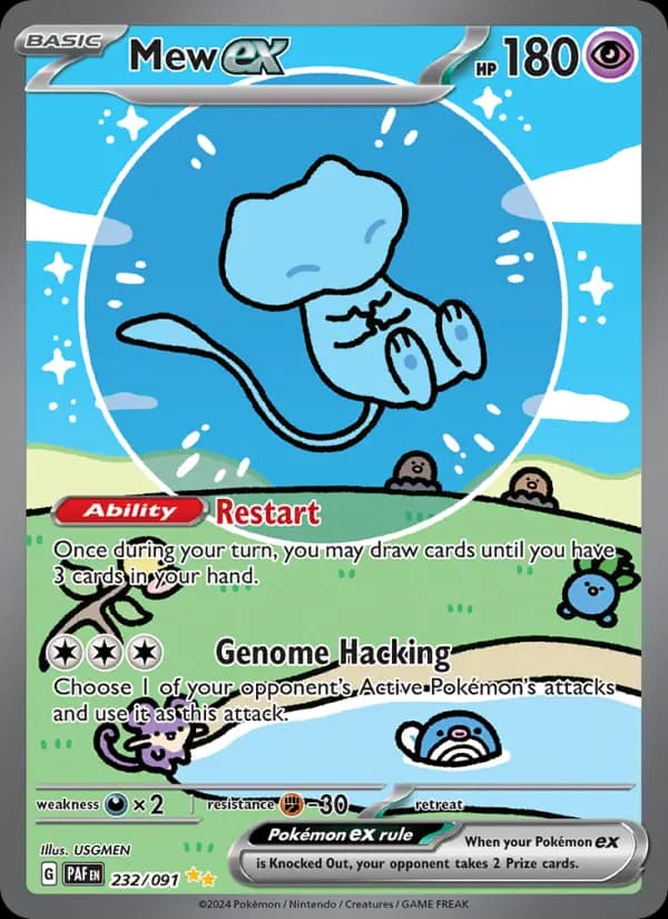 Mew ex #232 — Paldean Fates