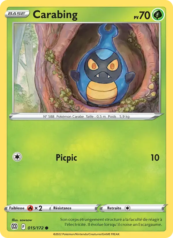 Carte Pokémon Carabing #015 — Stars Étincelantes