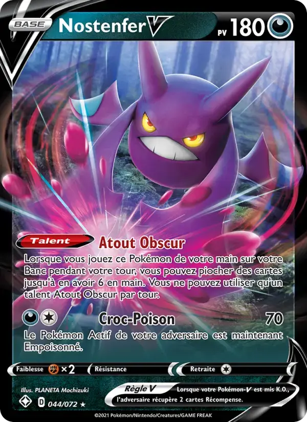 Carte Pokémon Nostenfer V #44 — Destinées Radieuses