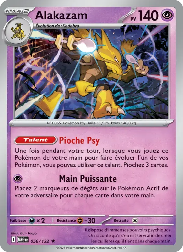 Carte Pokémon Alakazam #056 — Méga-Évolution