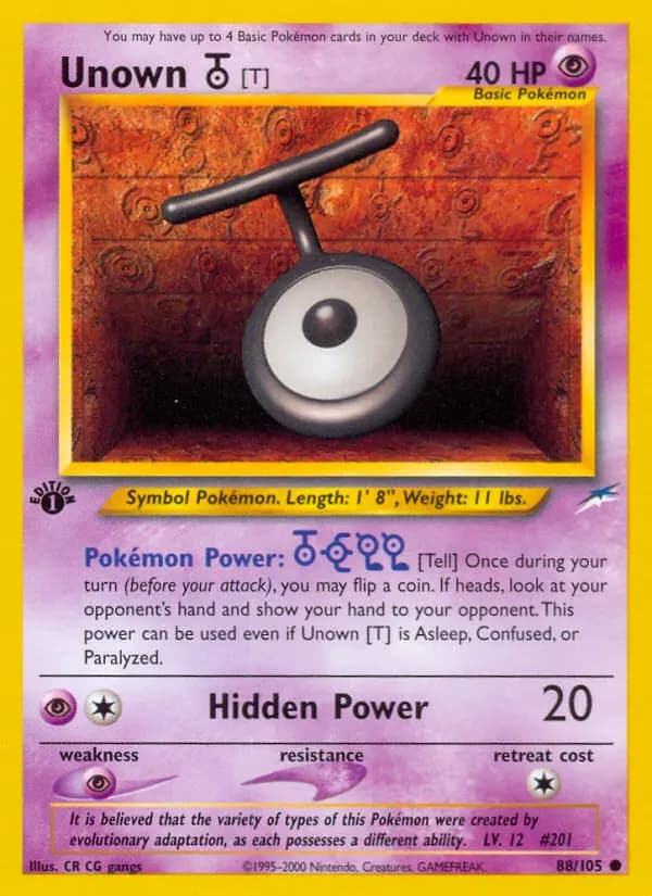 Unown [T] #88 — Neo Destiny