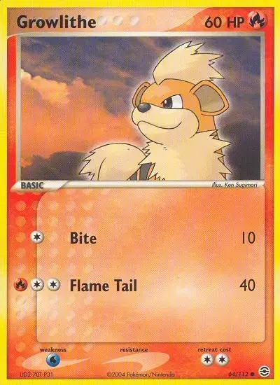 Growlithe #64 — FireRed & LeafGreen
