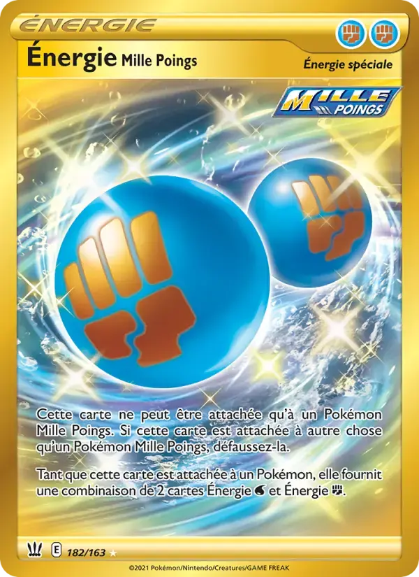 Carte Pokémon Énergie Mille Poings #182 — Styles de Combat