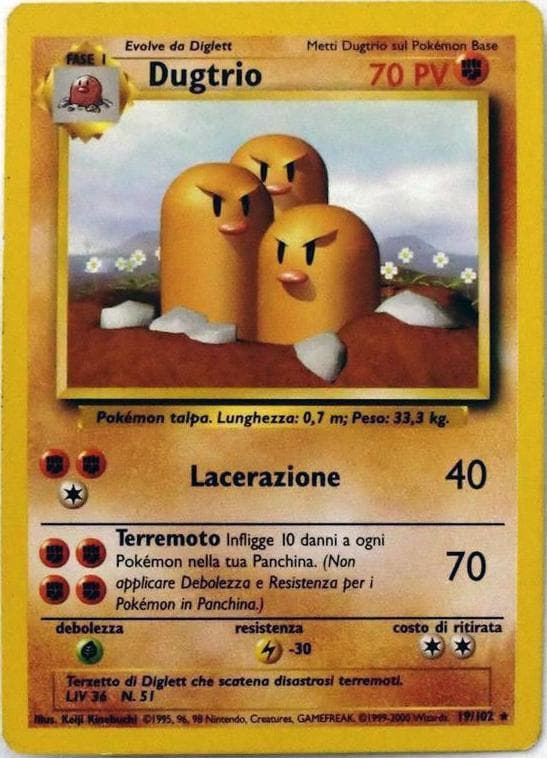 Carte Pokémon Triopikeur #19 — Set de Base