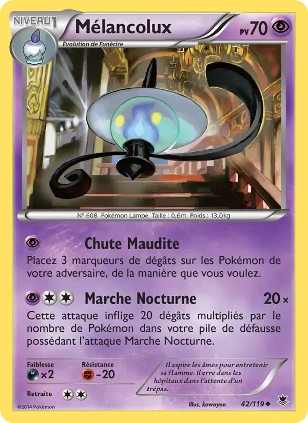 Carte Pokémon Mélancolux #42 — Vigueur Spectrale