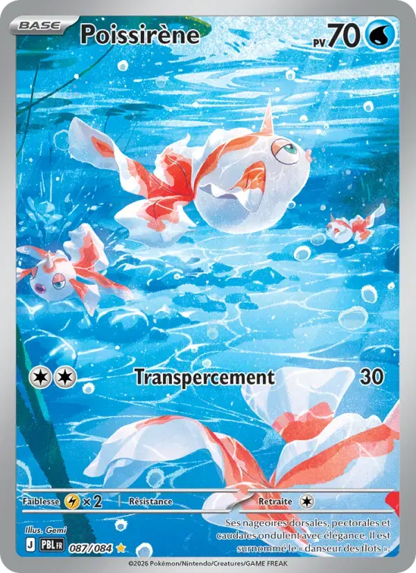 Carte Pokémon Poissirène #087 — Nuit Noire