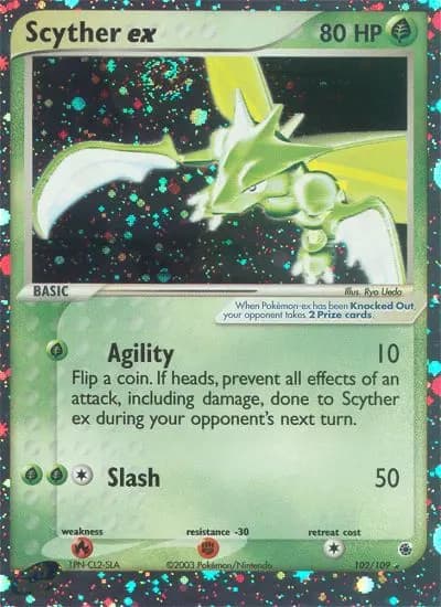 Scyther ex #102 — Ruby & Sapphire