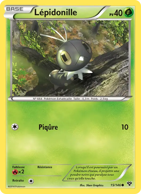 Carte Pokémon Lépidonille #15 — XY