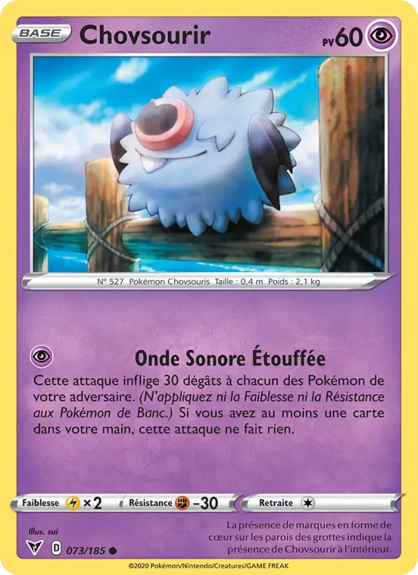 Carte Pokémon Chovsourir #73 — Voltage Éclatant