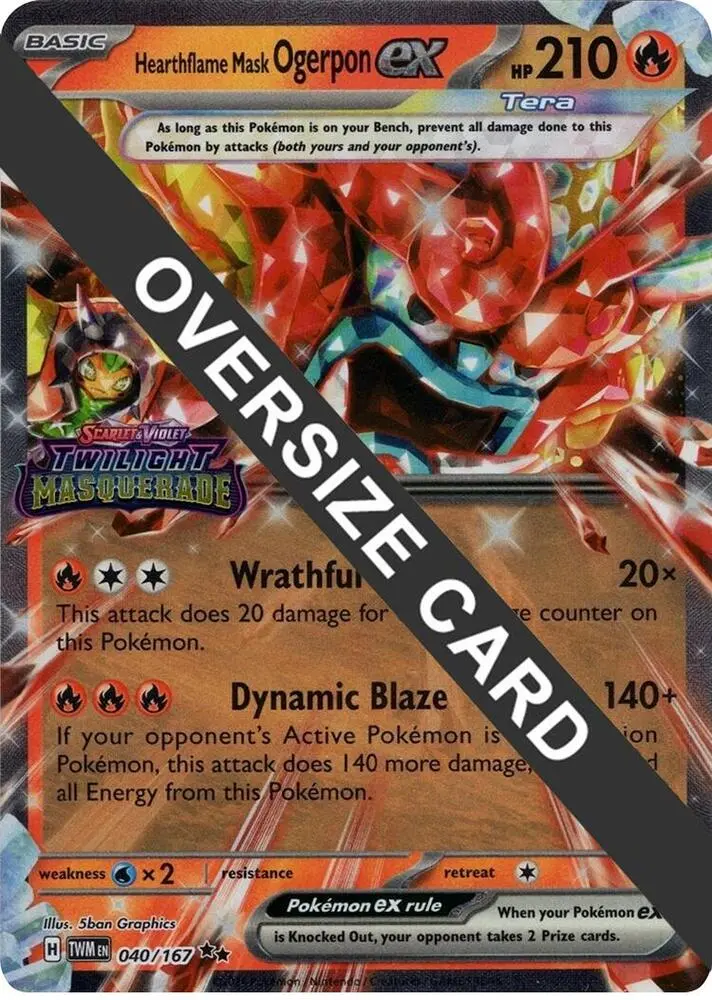 Hearthflame Mask Ogerpon ex #040 Stamp V2 — Twilight Masquerade