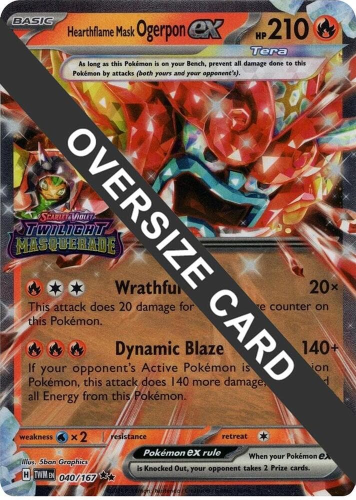 Hearthflame Mask Ogerpon ex #040 Stamp V2 — Twilight Masquerade