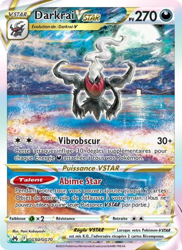 Carte Pokémon Darkrai VSTAR #GG50 — Zénith Suprême