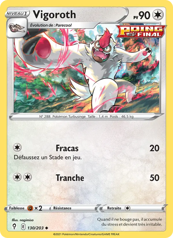 Carte Pokémon Vigoroth #130 — Évolution Céleste