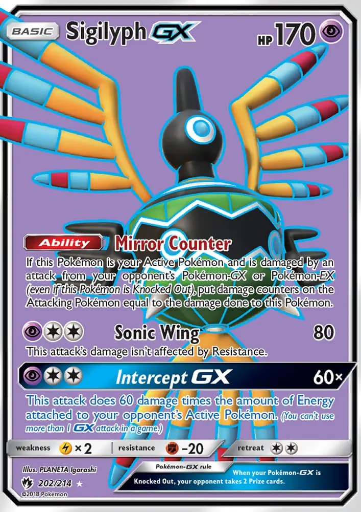Sigilyph GX #202 — Lost Thunder