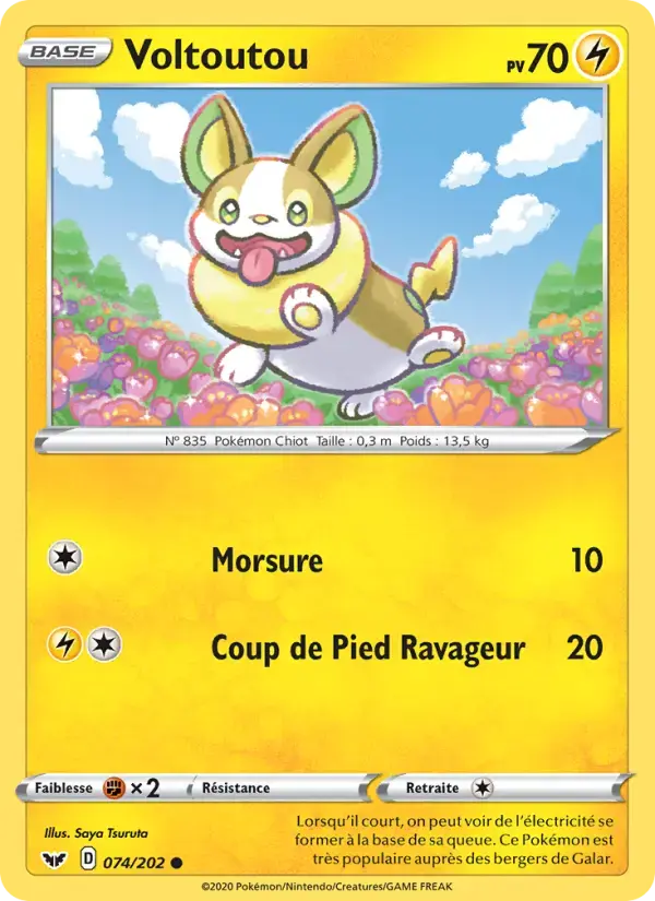 Carte Pokémon Voltoutou #74 — Épée et Bouclier