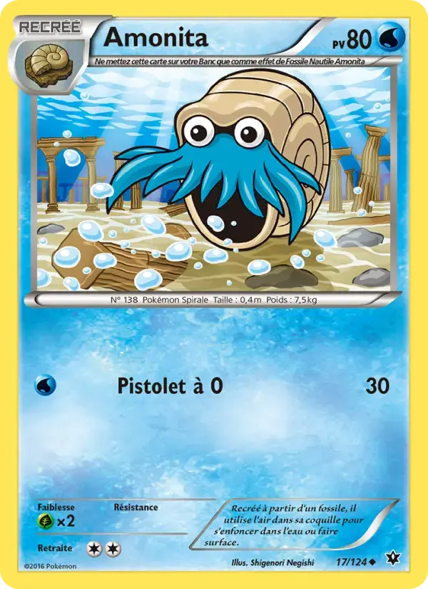 Carte Pokémon Amonita #17 — Impact des Destins