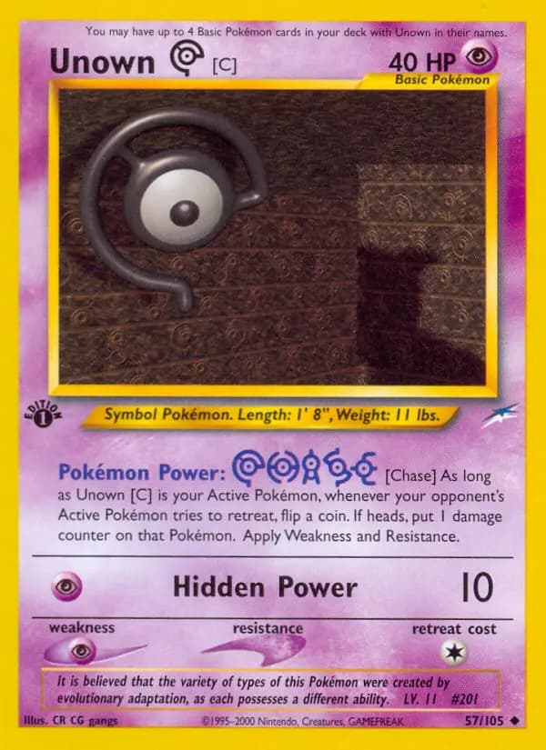 Unown [C] #57 — Neo Destiny