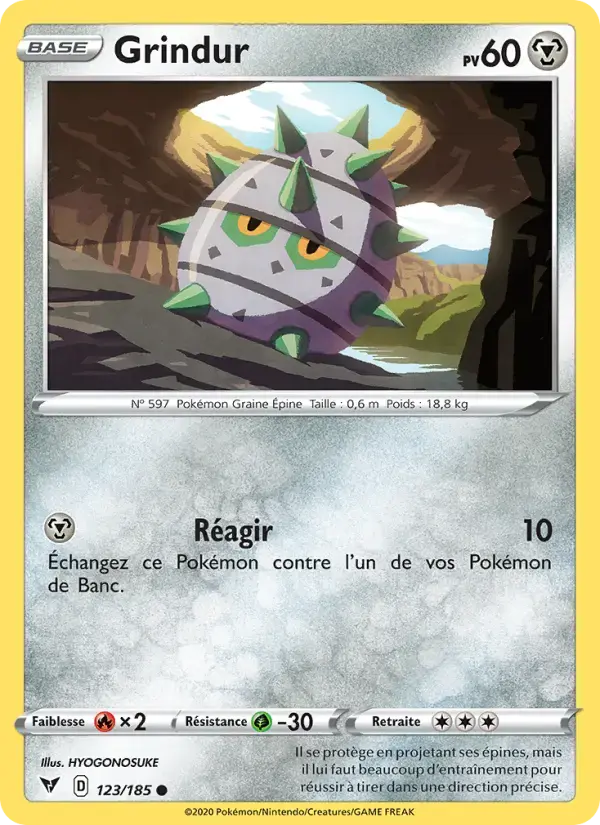 Carte Pokémon Grindur #123 — Voltage Éclatant