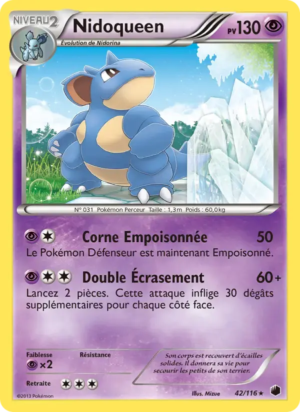 Carte Pokémon Nidoqueen #42 — Glaciation Plasma