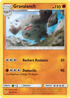 Carte Pokémon Gravalanch #88 — Alliance Infaillible