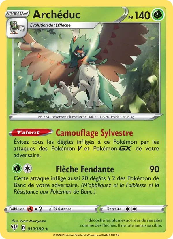 Carte Pokémon Archéduc #13 — Ténèbres Embrasées