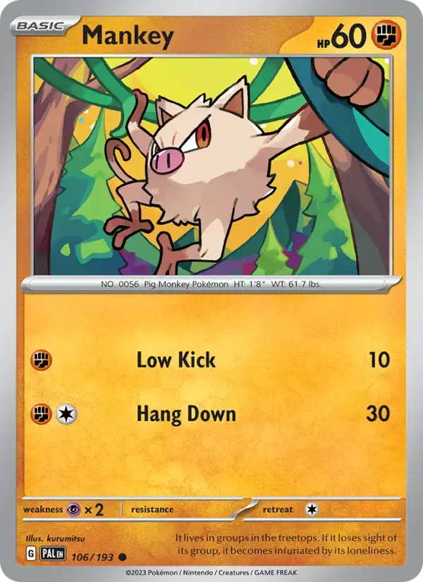 Mankey #106 — Paldea Evolved