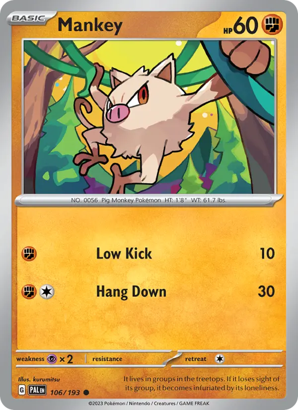 Carte Pokémon Férosinge #106 — Évolutions à Paldea