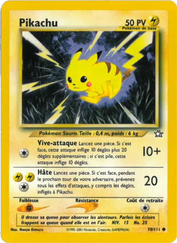 Carte Pokémon Pikachu #70 — Neo Genesis