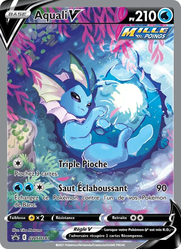 Carte Pokémon Aquali V #SWSH181 — Promos Épée et Bouclier