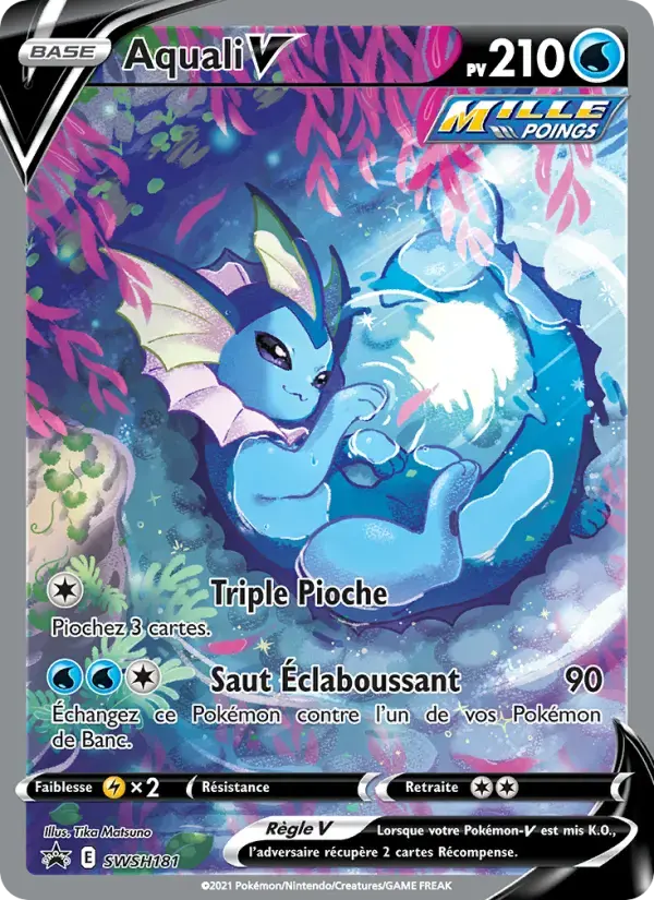 Carte Pokémon Aquali V #SWSH181 — Promos Épée et Bouclier