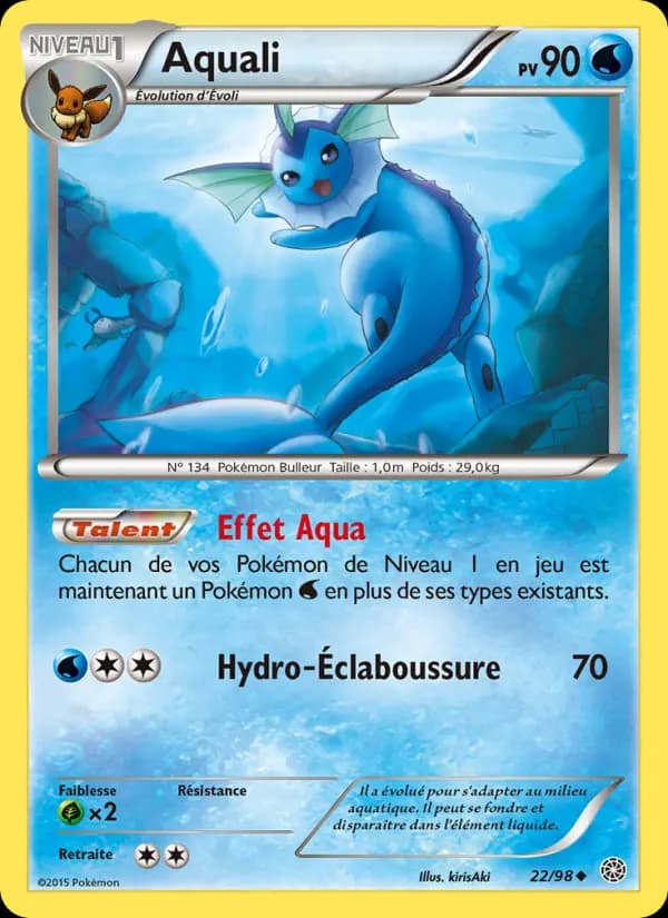 Carte Pokémon Aquali #22 — Origines Antiques