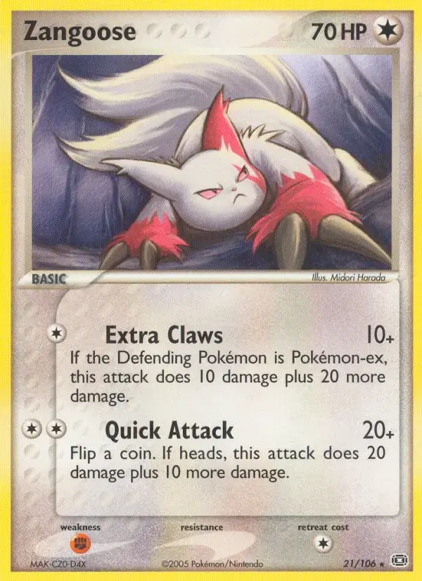 Zangoose #21 — Emerald