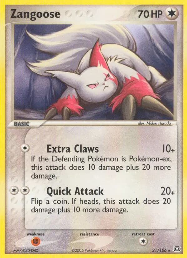 Zangoose #21 — Emerald