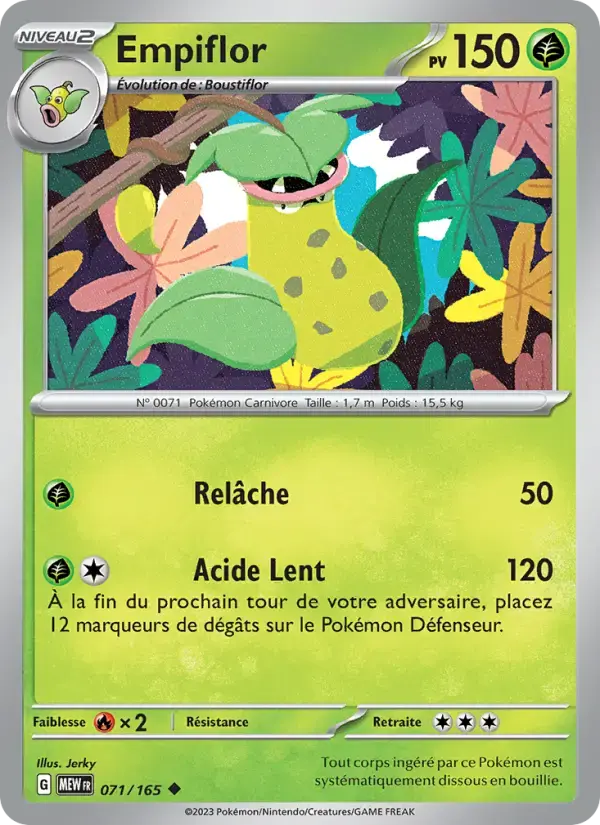 Carte Pokémon Empiflor #071 — Pokémon 151