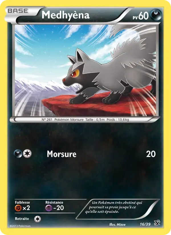 Carte Pokémon Medhyèna #16 — Bienvenue à Kalos