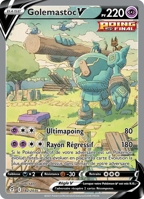 Carte Pokémon Golemastoc V #182 — Évolution Céleste