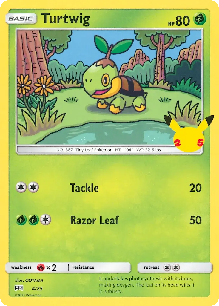 Carte Pokémon Tortipouss #4 — 2021 Promo McDonald's
