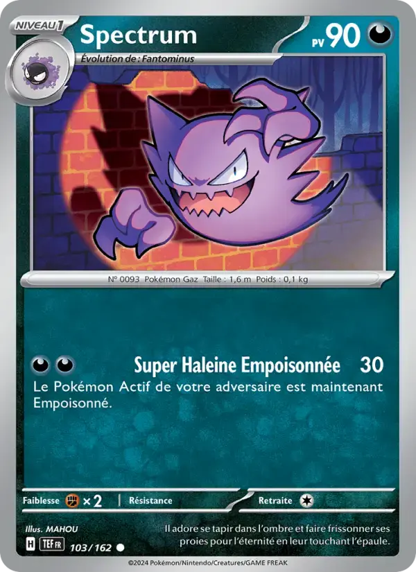 Carte Pokémon Spectrum #103 — Forces Temporelles