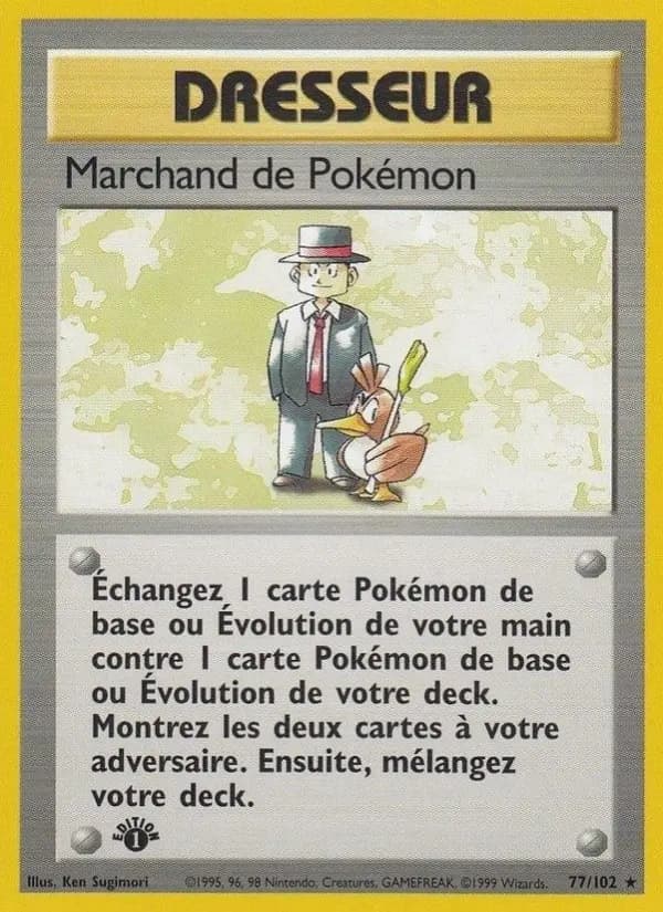 Carte Pokémon Marchand de Pokémon #77 — Set de Base
