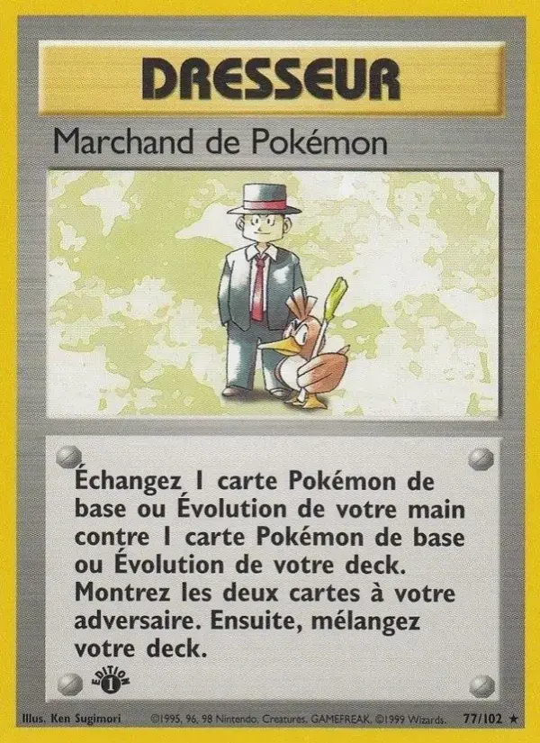 Carte Pokémon Marchand de Pokémon #77 — Set de Base